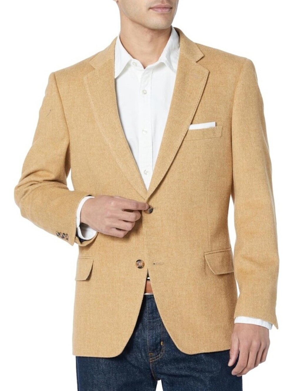 Kroon Men's Taylor 100% Camel Hair Blazer Sport Coat Cashmere Finish Size 48
